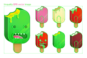 Freaky Ice-Cream Vector icons, an Object Graphic by dimpo ⚡️ ART ® (Thumbnail 2 of 2)