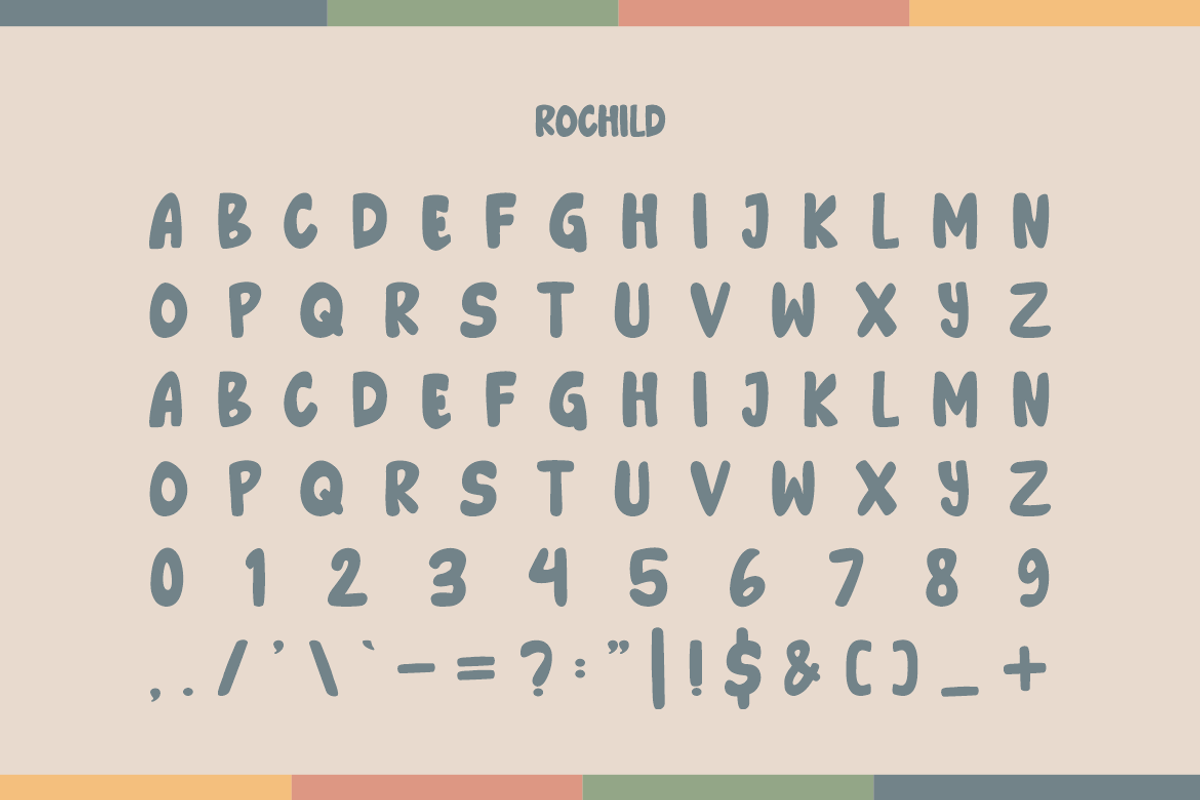 Rochild - Kids Font, a Sans Serif Font by Iqsiart Studio (Photo 6 of 6)