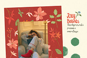 Christmas Backgrounds & Frames, a Decorative Illustration by whiteheartdesign (Thumbnail 6 of 20)