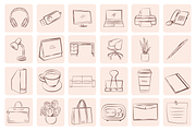 Work Office Doodle Icon Bundle, an Object Graphic by Artnivora.Std (Thumbnail 3 of 4)