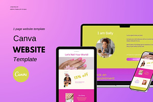 CANVA WEBSITE Template SALON SERVICE