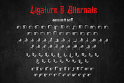 Slithevran - Display Blackletter, a Blackletter Font by Dhabee (Thumbnail 7 of 17)