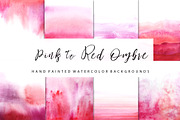 red watercolor ombre backgrounds, a Texture Graphic by GraphicRain (Thumbnail 1 of 5)