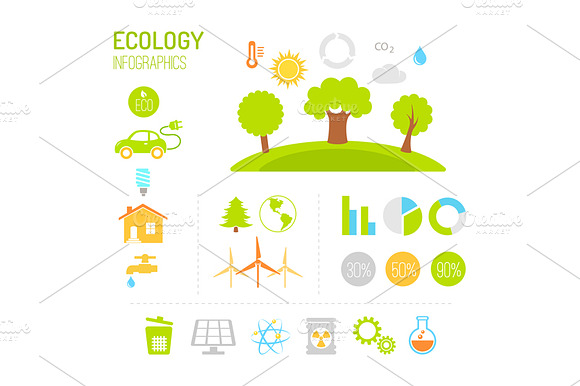 Ecology And Organic Infographics