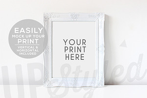 White And Gold Photo Frame F176