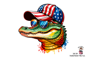 Alligator Png, Patriotic Png Bundle, an Illustration by Clipart Bloom (Thumbnail 3 of 11)