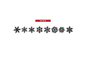 50 Snowflakes Photoshop Brush