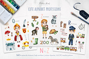 Cute Alphabet Professions. Part 2, an Object Graphic by Kate_Rina (Thumbnail 1 of 17)