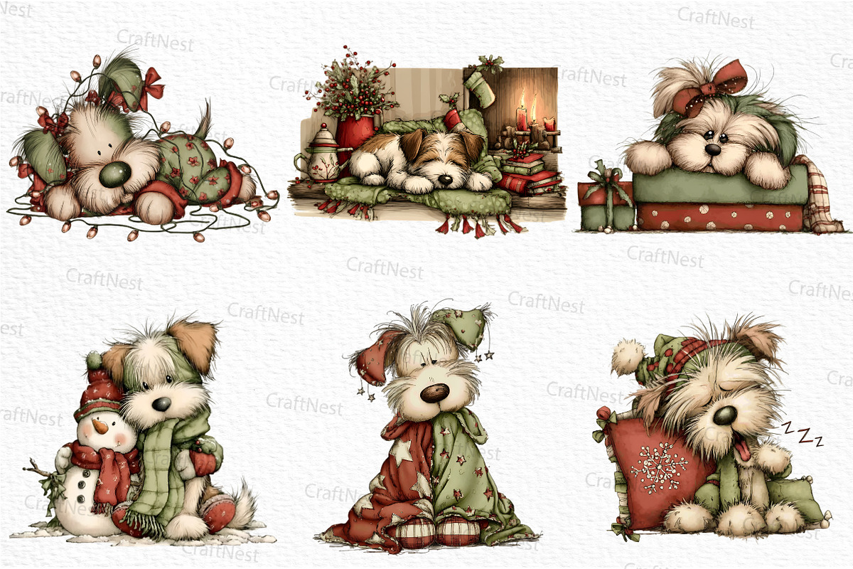Lazy Christmas Dog Sublimation, an Illustration by Craft Nest (Photo 4 of 6)