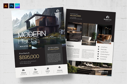 Real Estate Flyer Template, a Flyer Template by BrandPacks