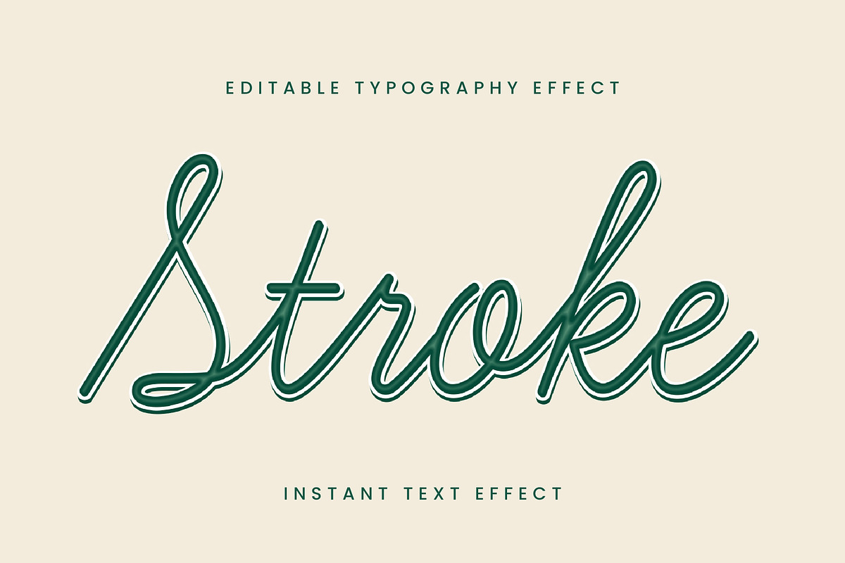 Outline Script Text Effect