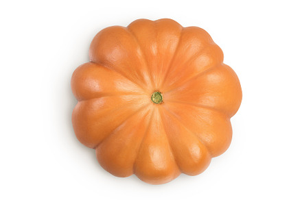 Fresh orange pumpkin isolated on, a Food & Drink Photo by NataPhoto