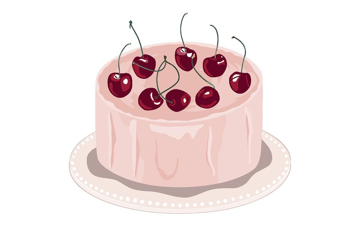 Cherry Bento Cake Illustration, an Object Graphic by Toltemara (Photo 2 of 3)