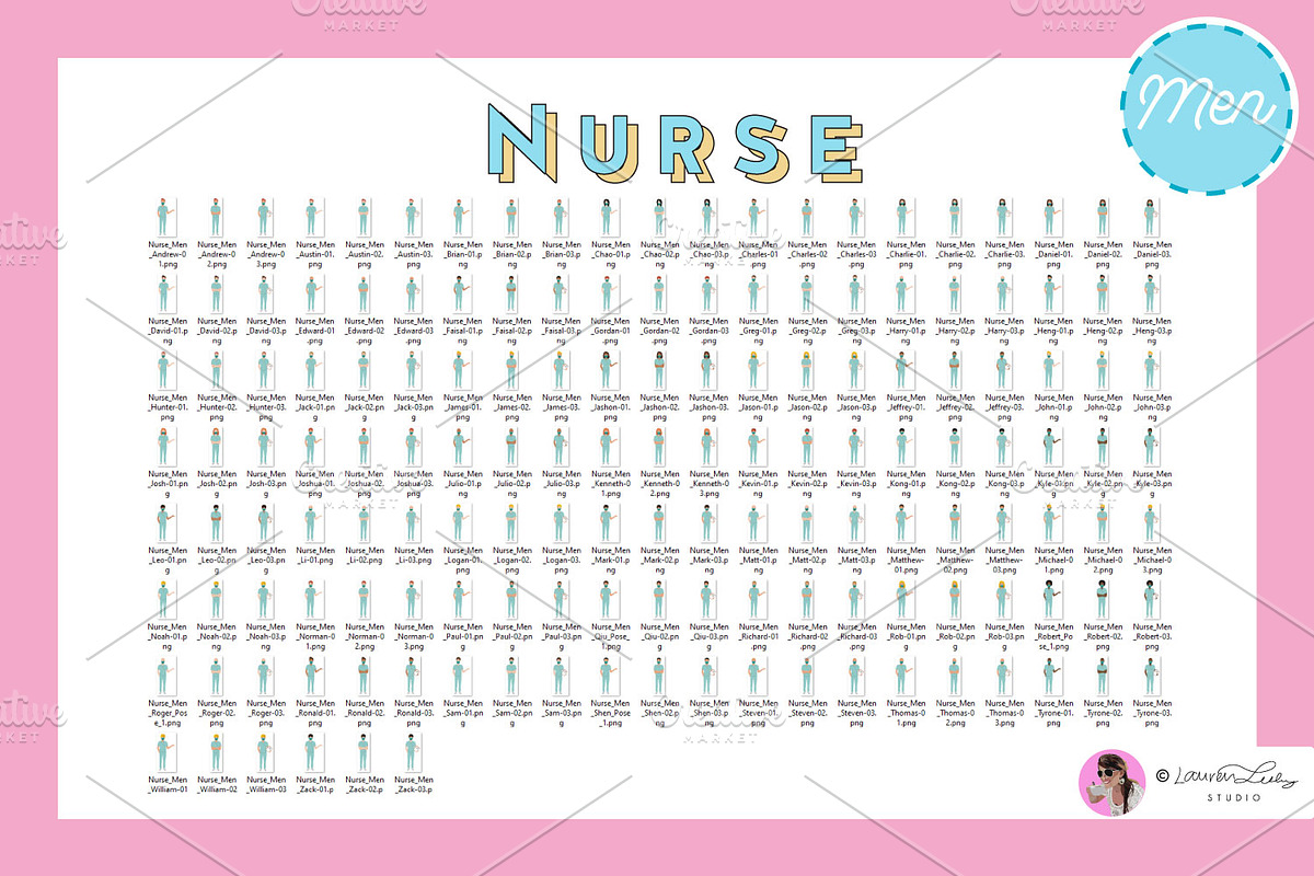 Nurse | Vector Bundle, a Healthcare Illustration by Lauren Lesley Studio (Photo 5 of 6)