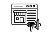 Online Shop Line Icon, an Outline Icon by Pexelpy (Thumbnail 1 of 2)