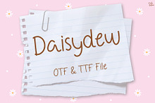 Daisydew | handwritten font