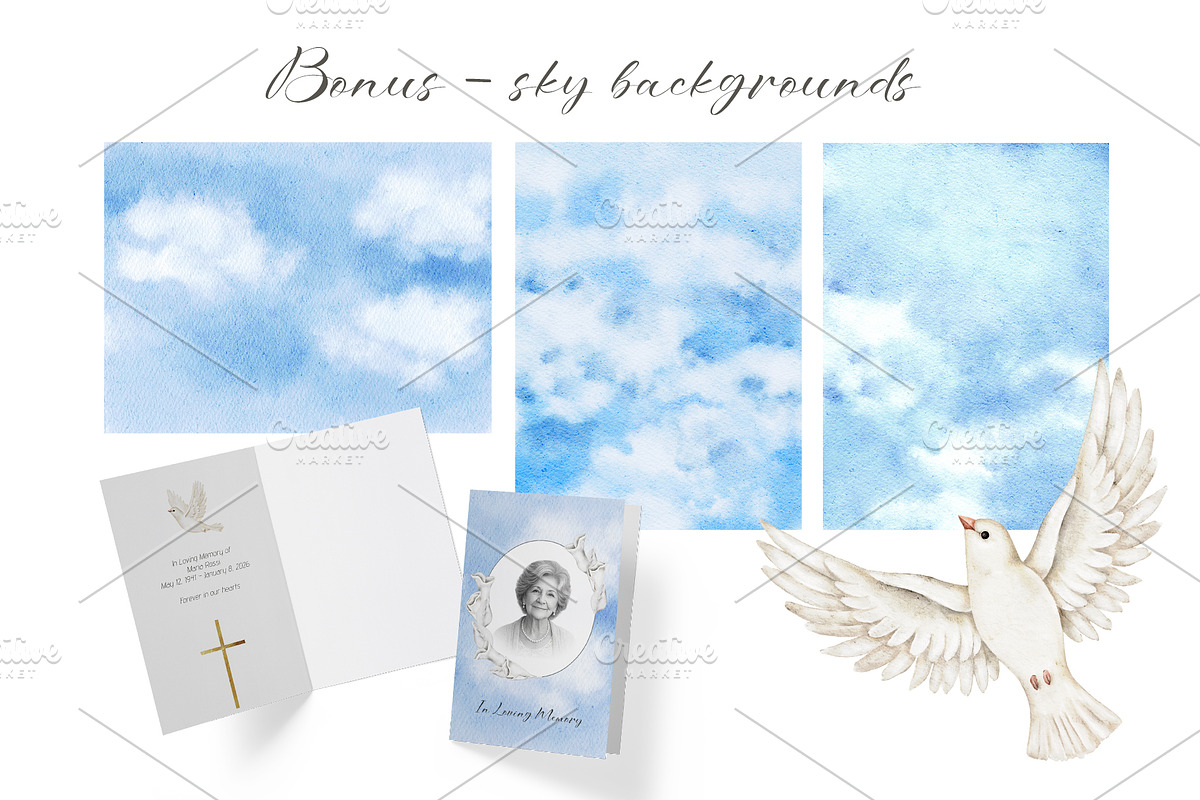 Heavenly Watercolor Clip art, a Decorative Illustration by Eves_Aquadreams (Photo 5 of 6)