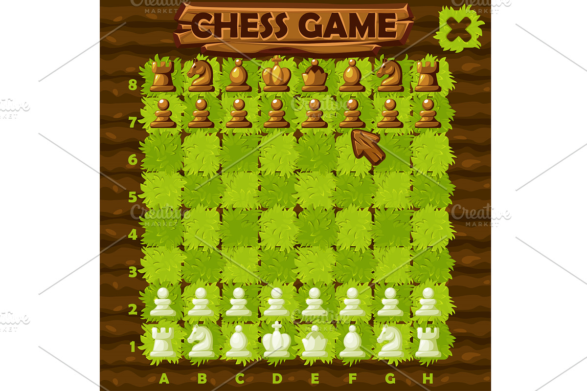 Chess game UI, Farm style chess, a Templates & Theme by BabySofja