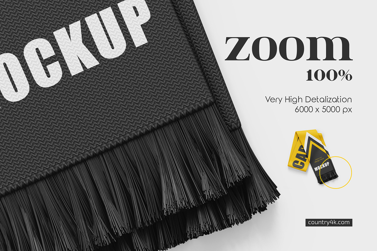 Fan Scarf Mockup Set, an Apparel Mockup by Country4k (Photo 3 of 4)