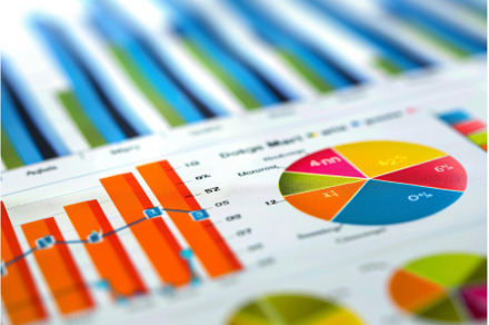 Financial report showing charts and, a Business Photo by Ylivdesign