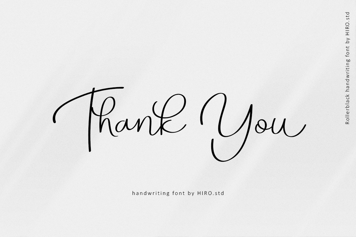Rollerblack - Handwritten Font, a Script Font by HIRO.std (Photo 10 of 10)