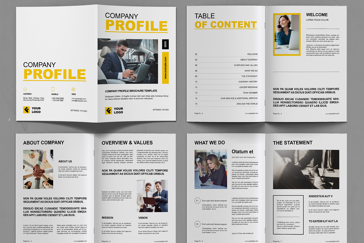 Company Profile Brochure Layout, a Brochure Template by ContestDesign (Photo 2 of 3)