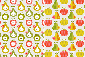 Retro Fruit Flower Patterns