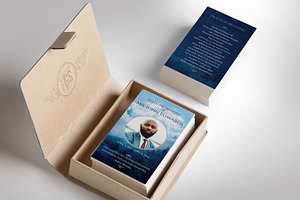 Blue Sky Funeral Prayer Card