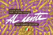 Pasta Elements Collection, an Object Graphic by DeepFuze (Thumbnail 1 of 3)