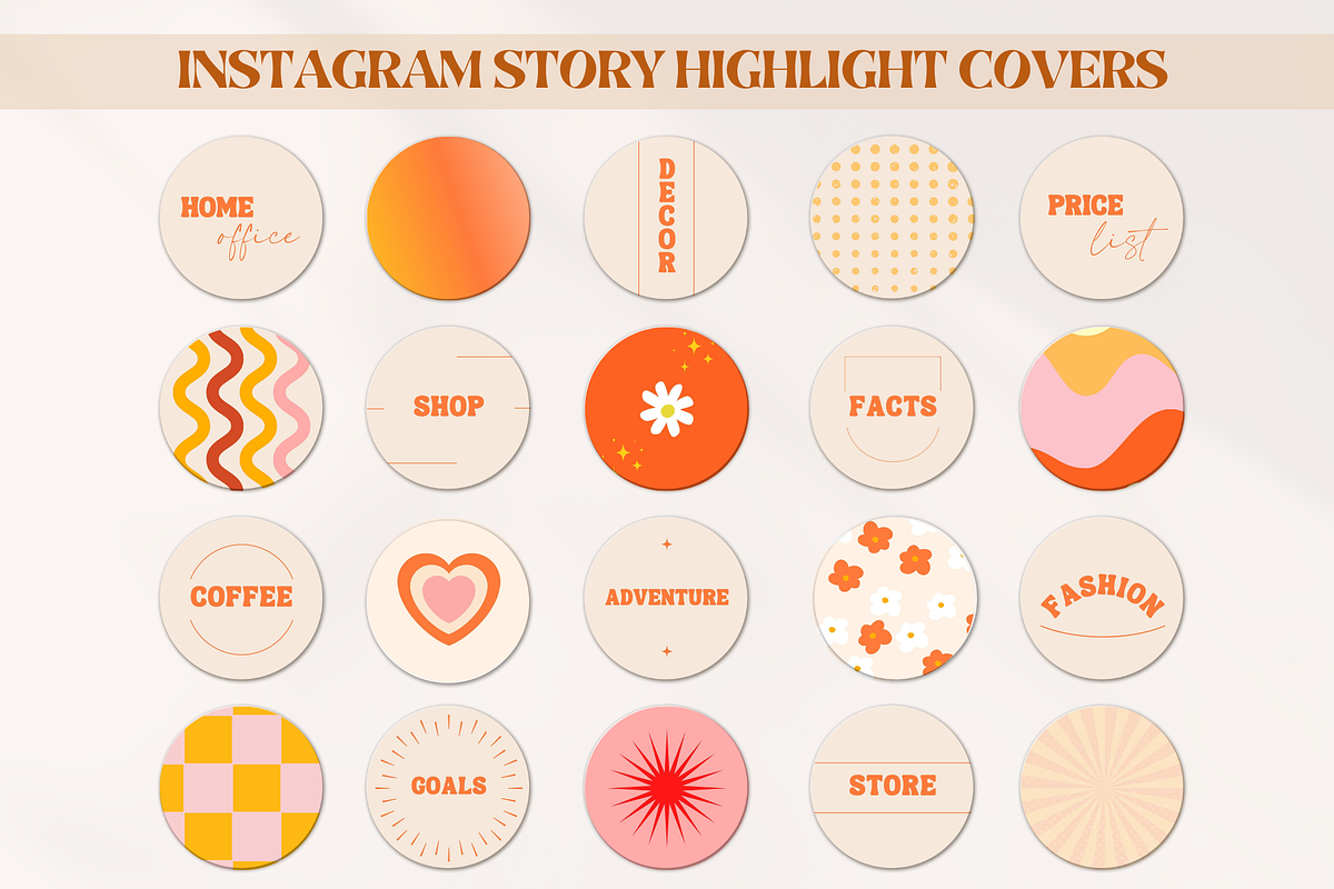 Retro Instagram Highlight Covers, a Social Media Template by Boltik Studio (Photo 11 of 11)