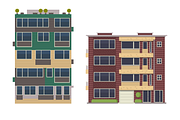 City Public Buildings and Houses, an Object Graphic by Alex Krugli (Thumbnail 5 of 8)