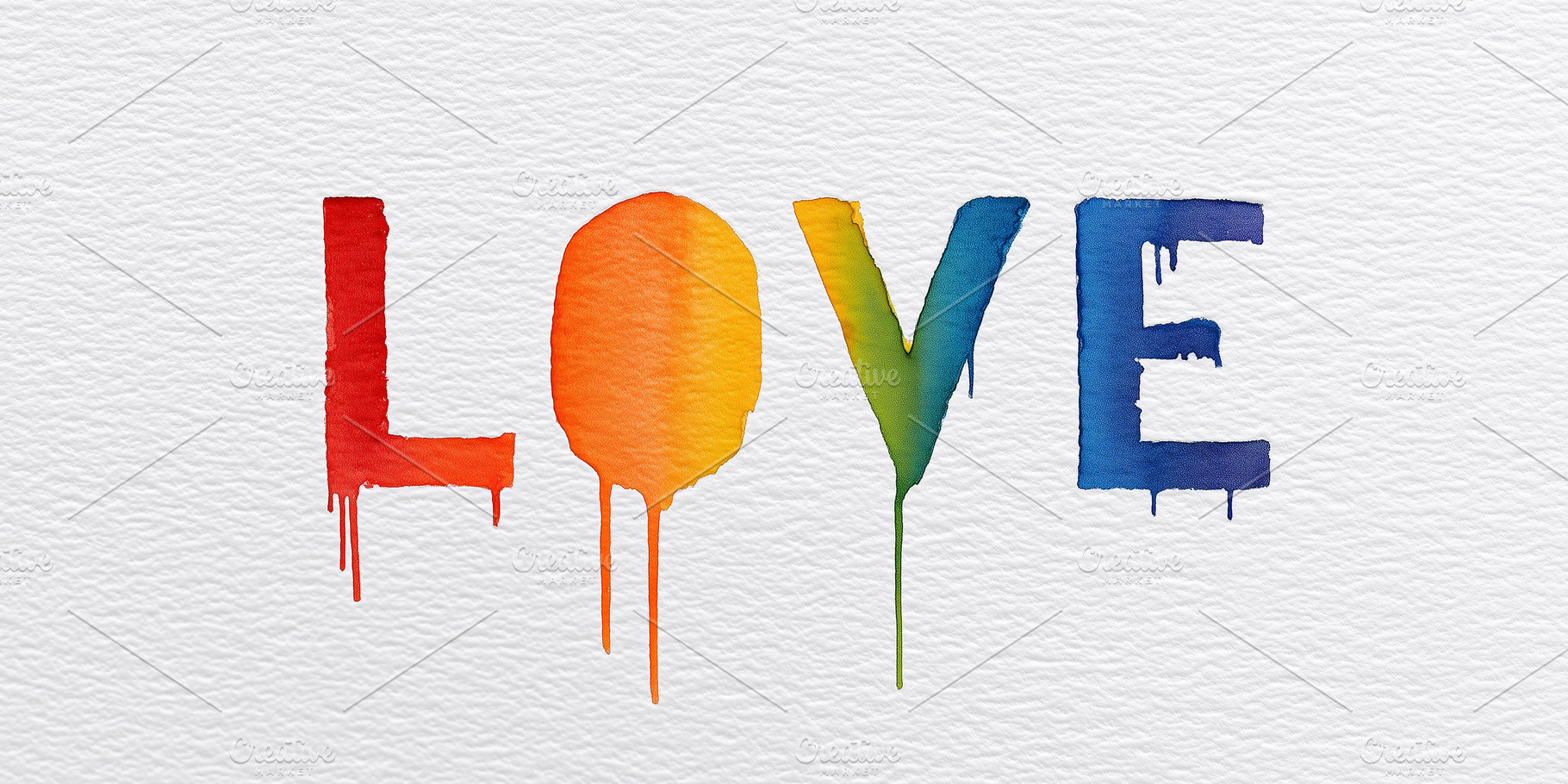 Watercolor rainbow “LOVE”, a Background Photo by MistyDay