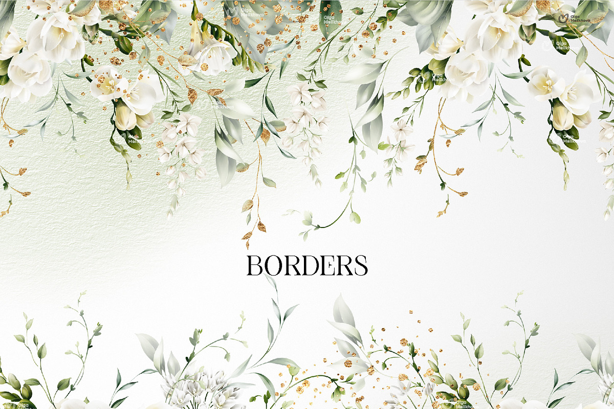 White flowers, Freesia, an Object Illustration by ollalya (Photo 2 of 10)