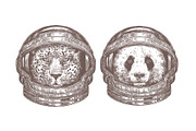 Astronaut Helmet, an Animal Illustration by alexrockheart (Thumbnail 7 of 9)