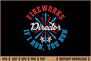 Fireworks Director Shirt If I Run, an Illustration by Handy Arts Studio (Thumbnail 1 of 3)