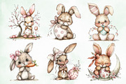 Watercolor Easter Bunny Png Clipart, an Illustration by Creative Art (Thumbnail 3 of 7)