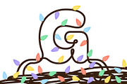Christmas Garland Alphabet, a Graphic by Pro_Vector (Thumbnail 3 of 3)