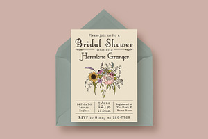 Wildflower Bridal Shower Invitation