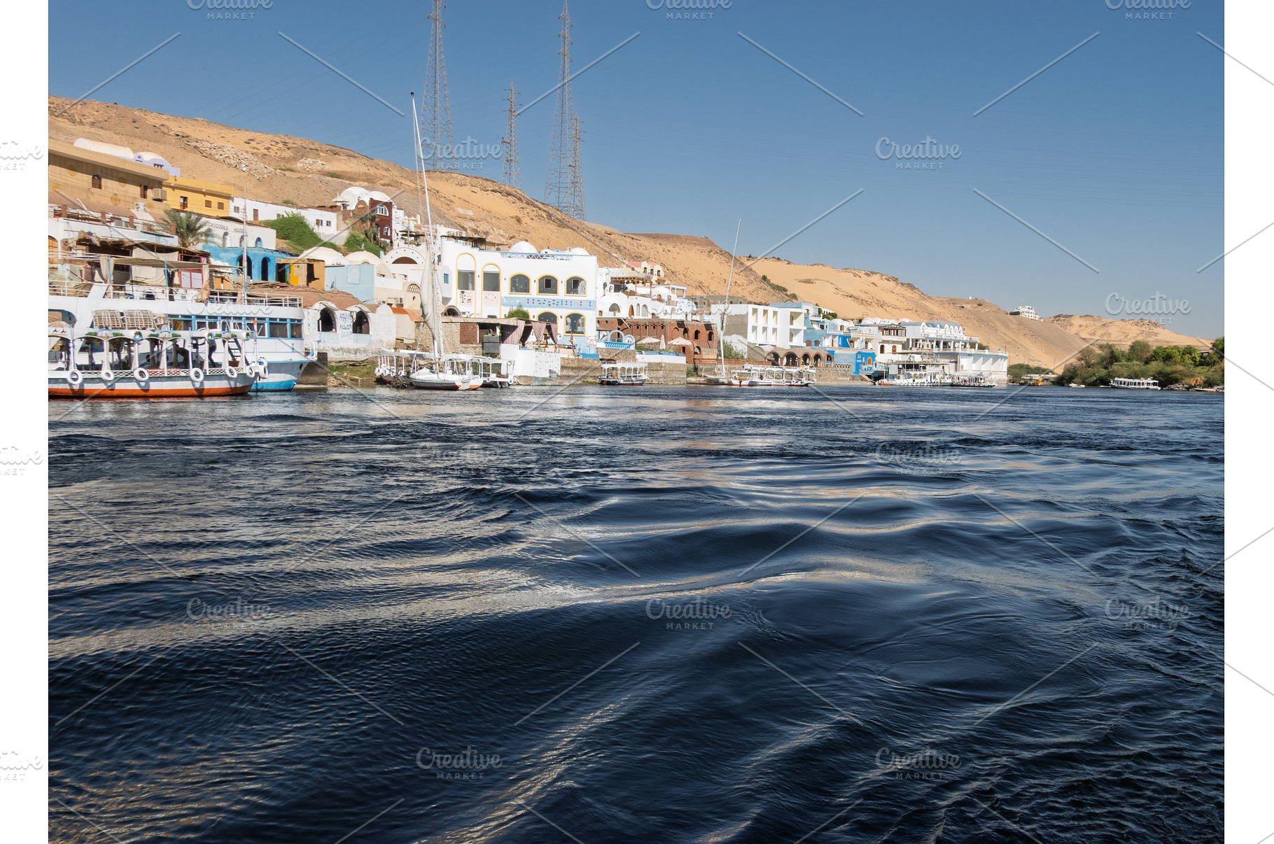 Fast flowing waters of River Nile, a Holiday Photo by Backyard Stock