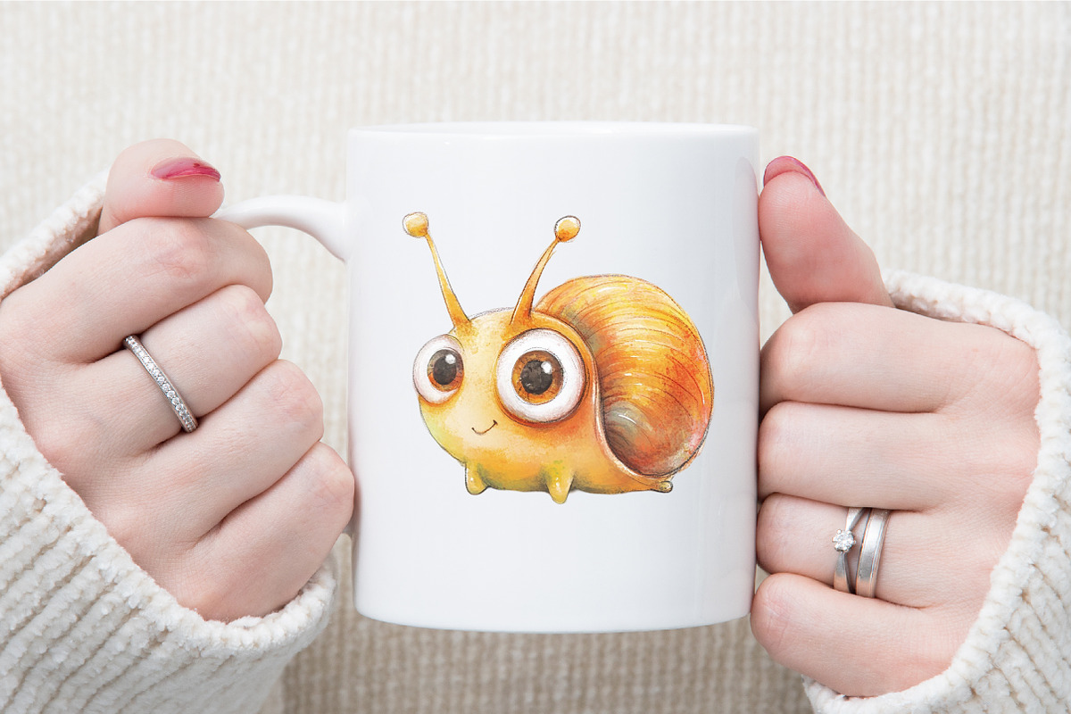 Watercolor Snail, Cute Snail Clipart, an Illustration by Sublimation Artist (Photo 5 of 6)