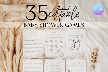 Somebunny Baby Shower Games Package, an Invitation Template by Digital_Mind