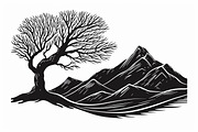 Majestic Mountain and Tree Vector, an Object Graphic by jahid234 (Thumbnail 5 of 11)