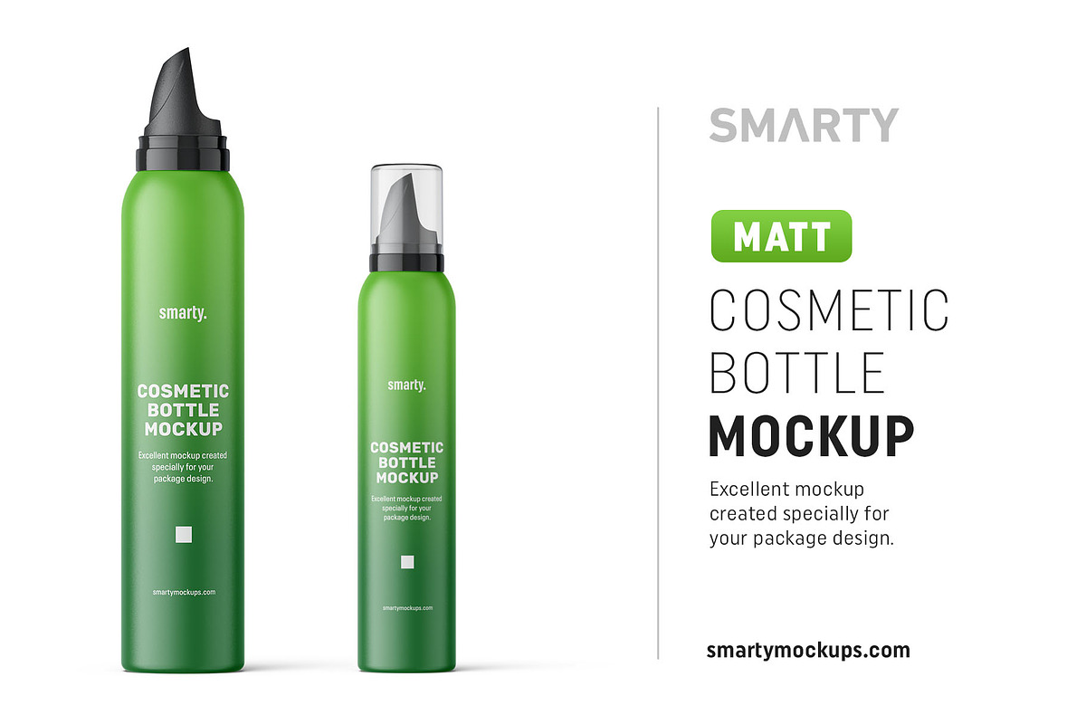 Matte cosmetic bottle mockup, a Packaging Mockup by Smarty Mockups (Photo 1 of 5)