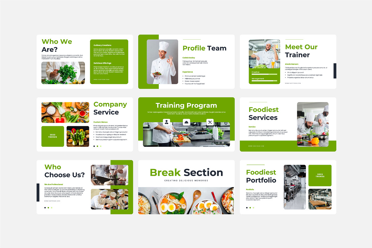 Foodiest Food Presentation Design, a Presentation Template by Kren Studio (Photo 5 of 9)