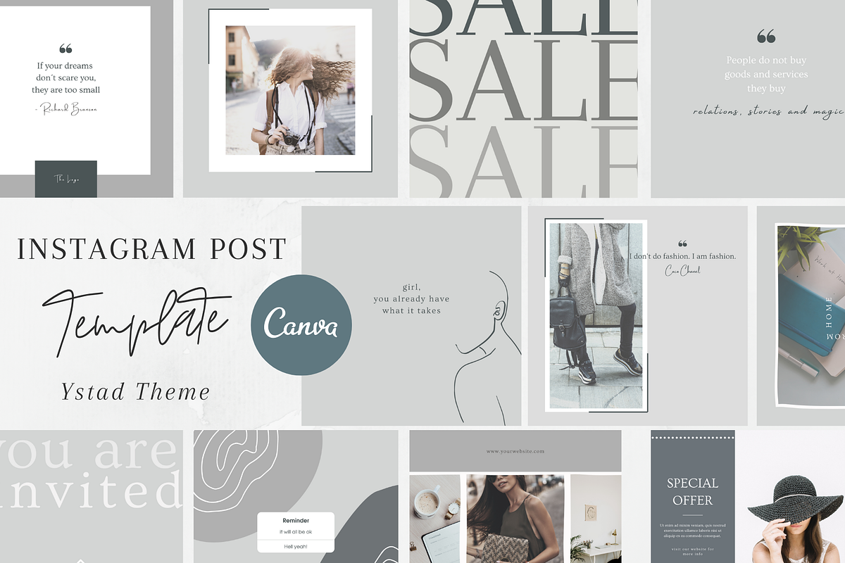 Instagram Post Template - CANVA, a Social Media Template by Tegefeldt Design (Photo 1 of 6)