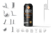 Beer Can Mock-Up, a Cups & Container Mockup by akropol (Thumbnail 7 of 10)