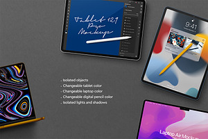 Macbook Air Mockup IPad Pro Set