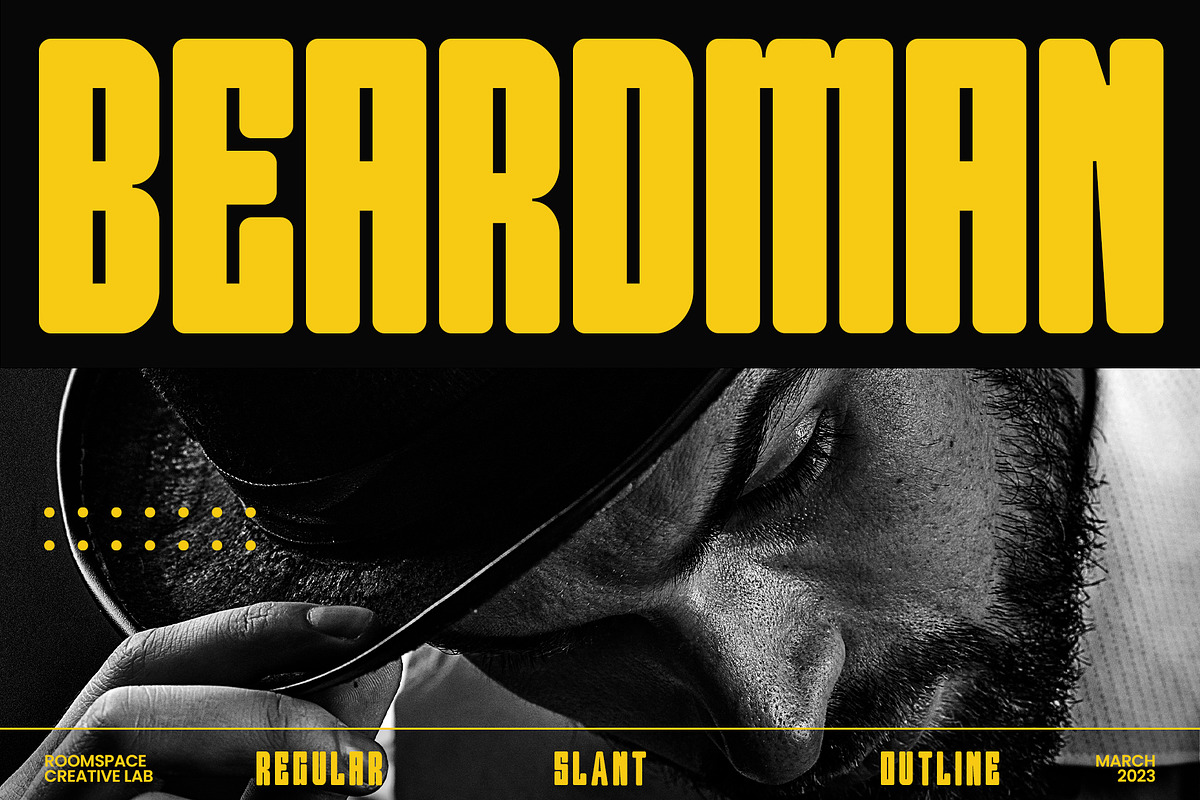 Beardman - Headline Condensed Font, a Sans Serif Font by roomspace creative lab (Photo 1 of 15)