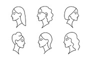 Line Art Women Face Logos, a Branding & Logo Template by Vectorium Studio (Thumbnail 1 of 2)