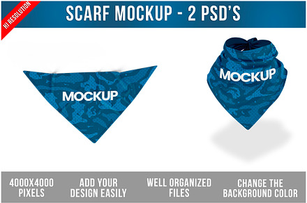 Scarf Mockup PSD, a Mask Mockup by Bruno's Shop